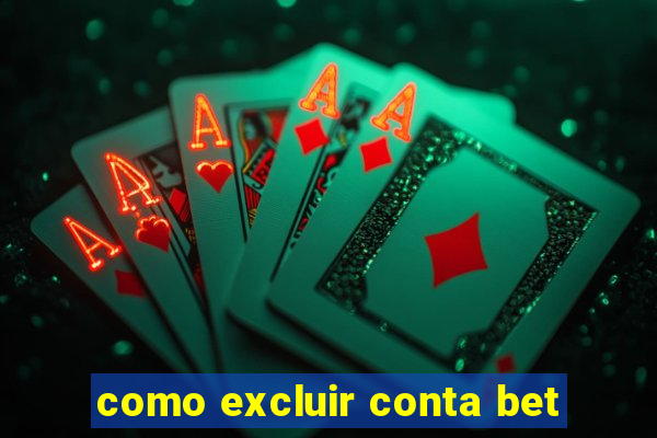 como excluir conta bet